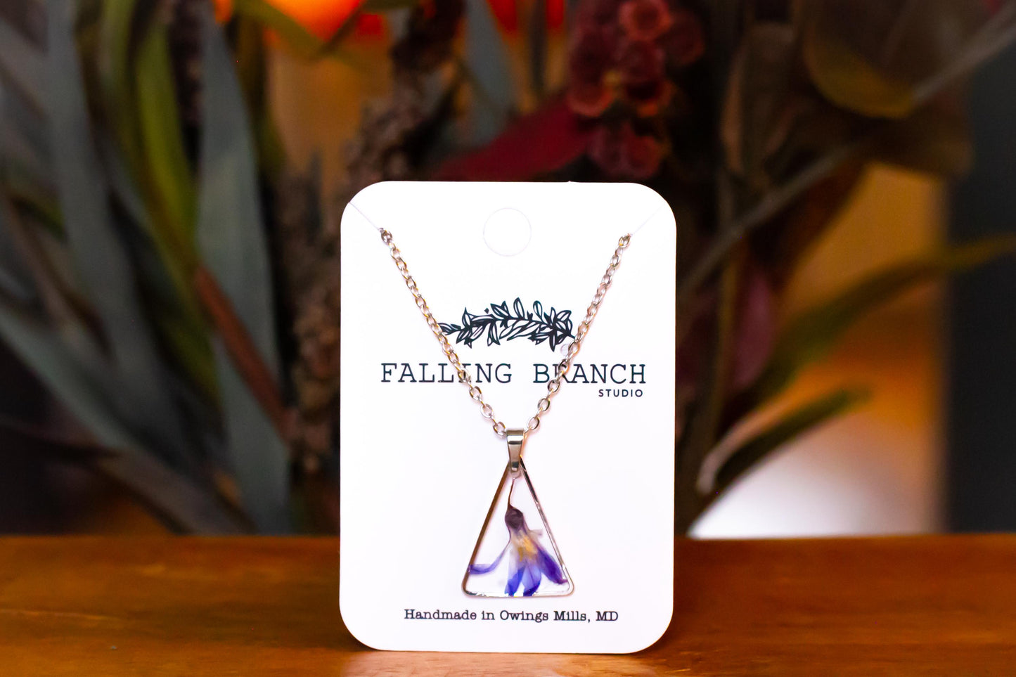 Whimsical Scilla Necklace - Dainty Wildflower Pendant - Handcrafted Botanical Jewelry for Nature Lovers