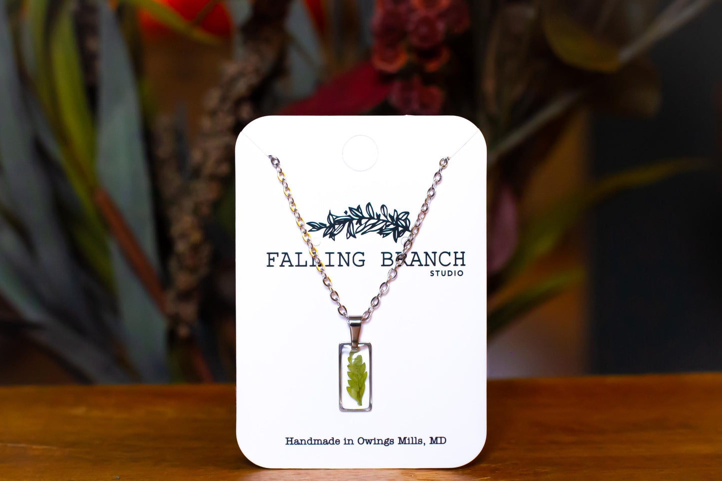 Real Pressed Fern Necklace - Dainty Minimalist Boho Pendant - Handmade Resin Jewelry for Nature Lovers