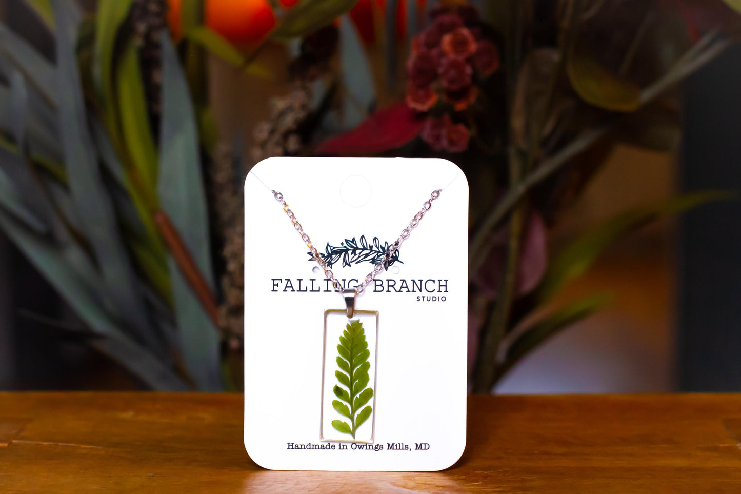Real Pressed Fern Necklace - Dainty Minimalist Boho Pendant - Handmade Resin Jewelry for Nature Lovers