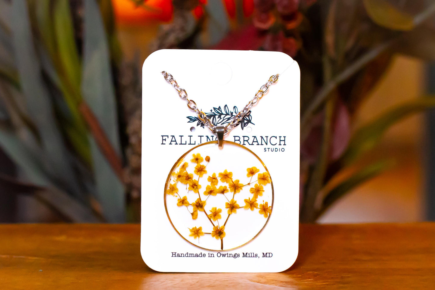 Real Pressed Elderflower Necklace - Dainty Minimalist Boho Pendant - Handmade Resin Jewelry for Nature Lovers