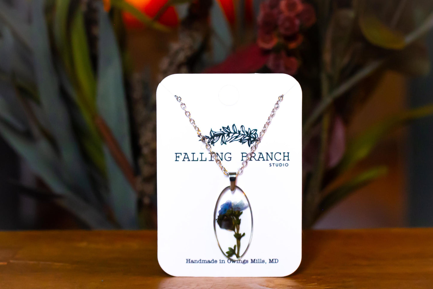Romantic Forget-Me-Not Necklace - Dainty Floral Pendant - Handcrafted Botanical Jewelry for Nature Lovers