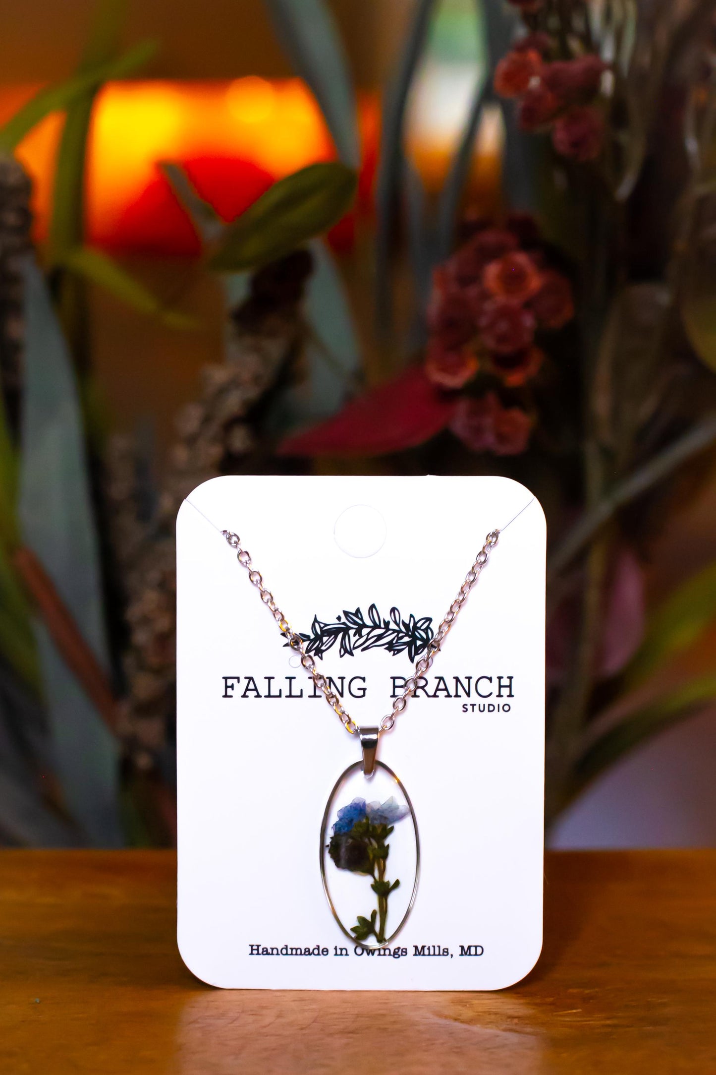 Romantic Forget-Me-Not Necklace - Dainty Floral Pendant - Handcrafted Botanical Jewelry for Nature Lovers
