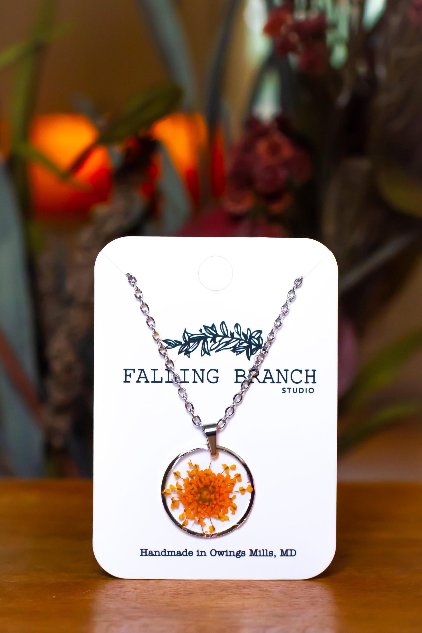 Ethereal Queen Anne's Lace Necklace - Unique Botanical Pendant - Handcrafted Jewelry for Nature Lovers