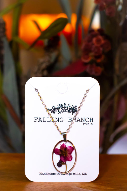 Elegant Anemone Necklace - Dainty Floral Pendant - Handcrafted Botanical Jewelry for Nature Lovers