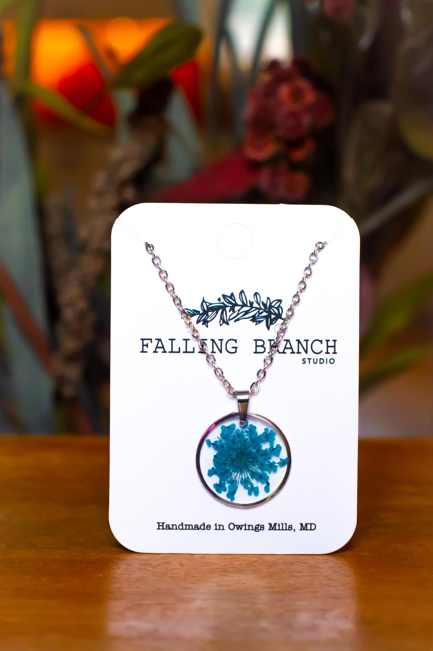 Ethereal Queen Anne's Lace Necklace - Unique Botanical Pendant - Handcrafted Jewelry for Nature Lovers