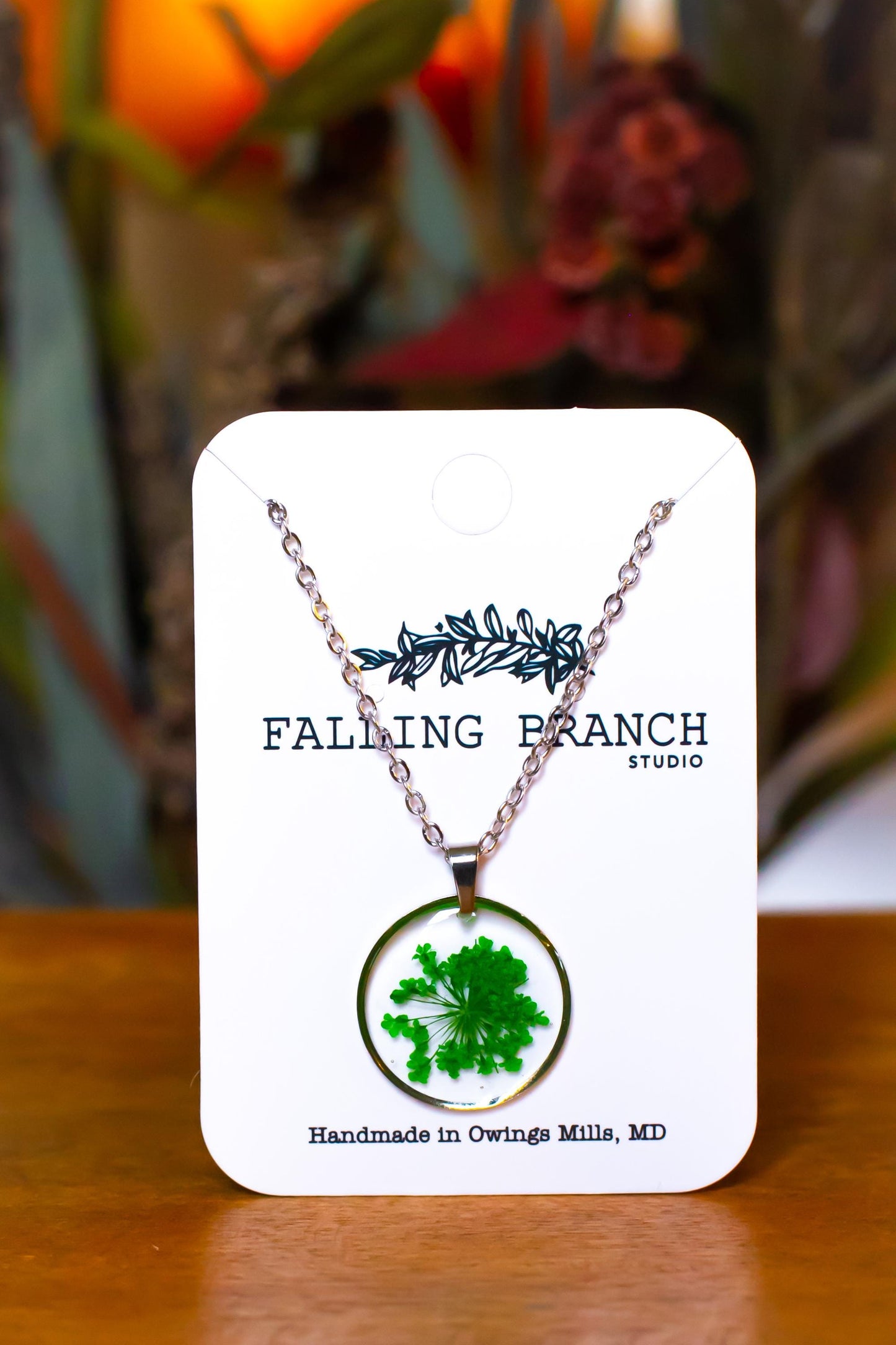 Ethereal Queen Anne's Lace Necklace - Unique Botanical Pendant - Handcrafted Jewelry for Nature Lovers