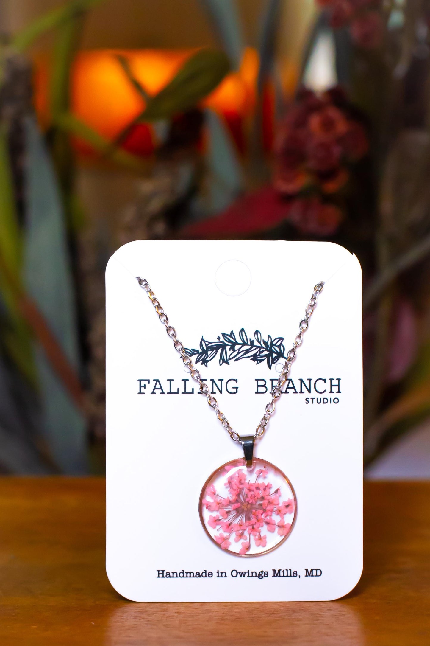 Ethereal Queen Anne's Lace Necklace - Unique Botanical Pendant - Handcrafted Jewelry for Nature Lovers