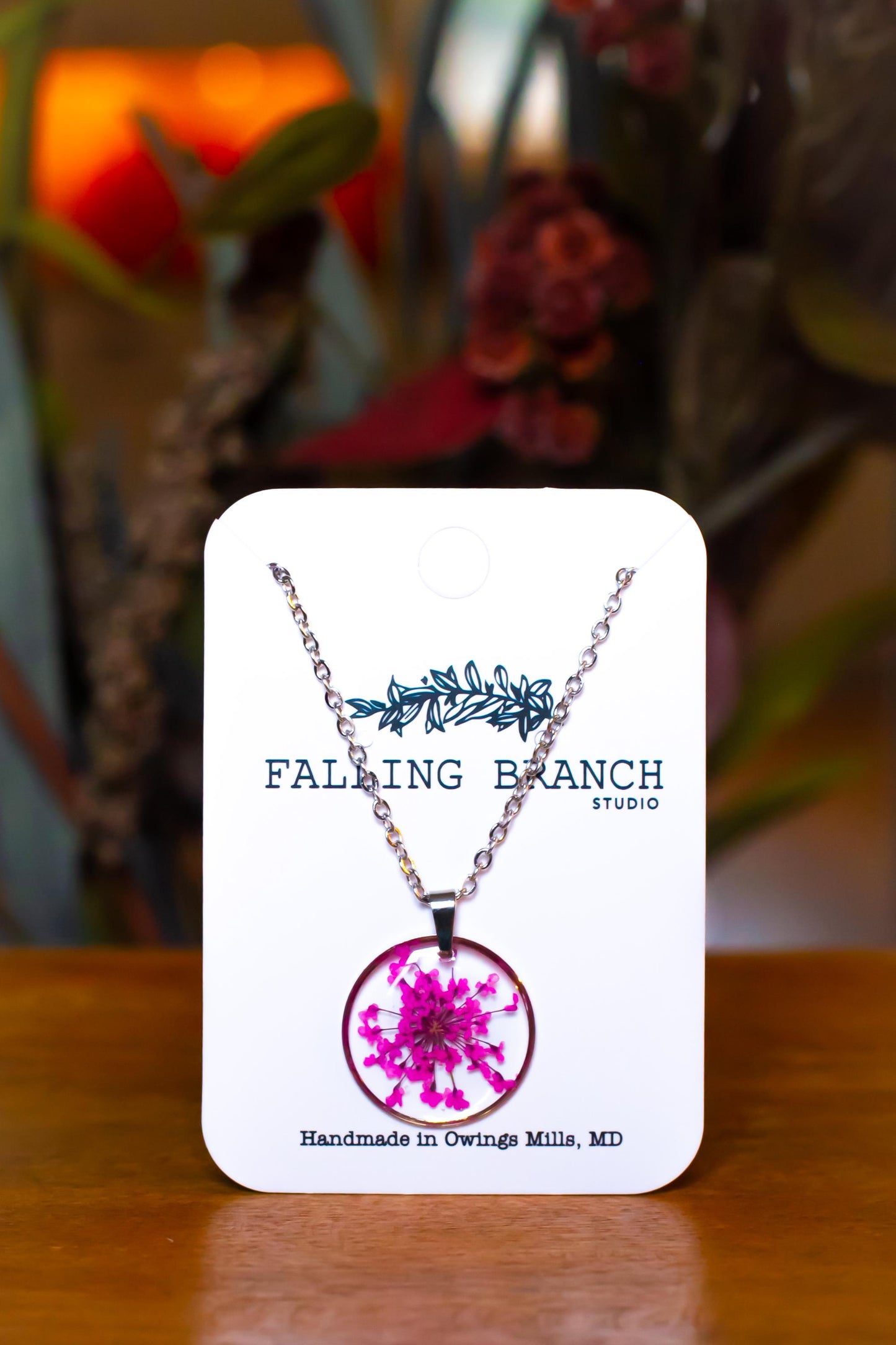 Ethereal Queen Anne's Lace Necklace - Unique Botanical Pendant - Handcrafted Jewelry for Nature Lovers