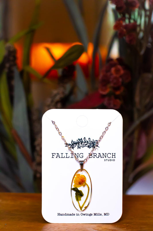 Whimsical Wildflower Necklace - Dainty Floral Pendant - Handcrafted Botanical Jewelry for Nature Lovers